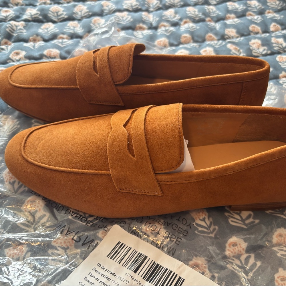 🧡 Quince Italian Leather Pointy Penny Loafer – Cognac, Size 9 (New Without Box) - Picture 6 of 9